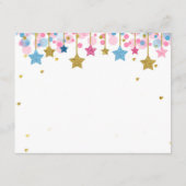 D'accompagnement Baby shower de carte conseil Twinkle Pink blue (Dos)