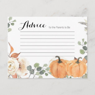 D'accompagnement Baby shower de carte de conseil citrouille rustiqu