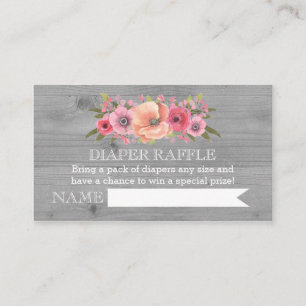 D'accompagnement Baby shower Déchets Carte à gaufre Bois rustique F
