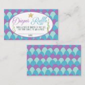 D'accompagnement Baby shower Déchets Carte Raffin Sirène Purple (Devant / Derrière)