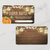 D'accompagnement Baby shower Déchets Carte Raffle Citrouille rustiq (Devant / Derrière)