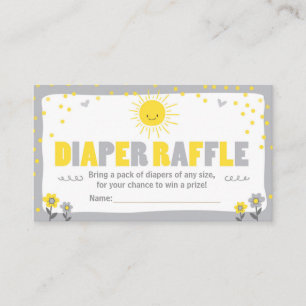 D'accompagnement Baby shower Déchets Carte Raffle Sunshine Neutre