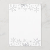 D'accompagnement Baby shower d'hiver Carte conseil Silver Snowflake (Dos)