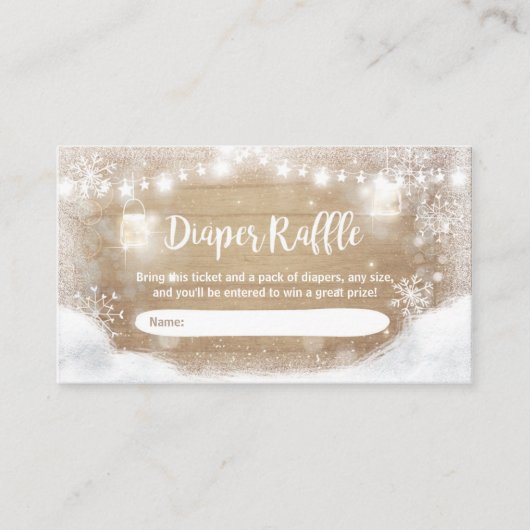 D'accompagnement Baby shower d'hiver Carte de rousseur de couches N (Devant)