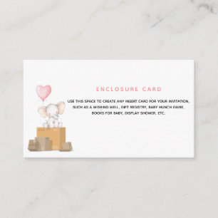 D'accompagnement Baby shower Fille Eléphante Par Carte De Boîtier C