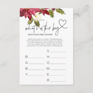 D'accompagnement Baby shower Games Baby shower de Noël Carte