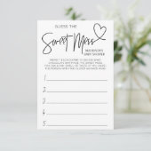 D'accompagnement Baby shower Games Devinez Cette Carte De Jeu De Me (Debout devant)