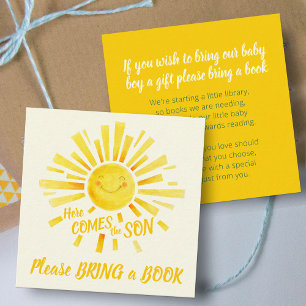 D'accompagnement Baby shower ici vient la carte cadeau soleil