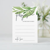 D'accompagnement Baby shower neutre vert Jeu carte de prière Coeur (Debout devant)