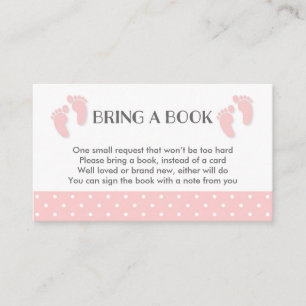 D'accompagnement Baby shower Pink Baby Feet Carte de demande