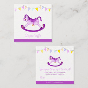 D'accompagnement Baby shower rocking cheval art diaper tirage carte