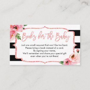 D'accompagnement Baby shower Rose Girl Apportez Une Carte De Demand