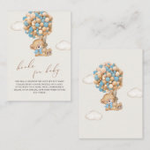 D'accompagnement Baby shower Teddy Bear Demande de carte de boîtier (Devant / Derrière)