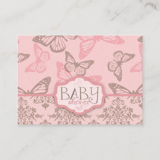 D'accompagnement Baisers papillon Carte pour notes de rappel pétale (Devant)