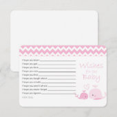 D'accompagnement Baleine rose Voeux pour la carte bébé (Devant / Derrière)