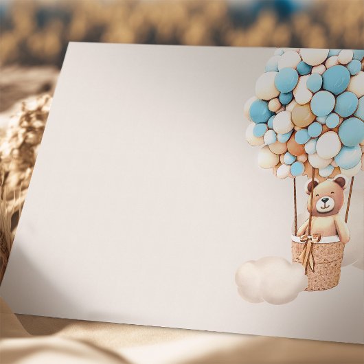D'accompagnement Ballons d'ours bleu clair carte de boîtier vierge