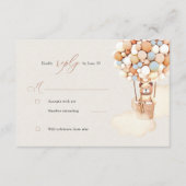 D'accompagnement Ballons d'ours Brown carte de réponse RSVP (Devant)