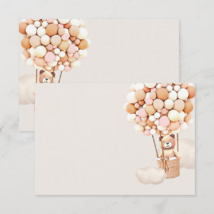 D'accompagnement Ballons d'ours rose Carte de boîtier vierge