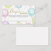 D'accompagnement Ballons pastel couleur Diaper Carte Raffle (Devant / Derrière)