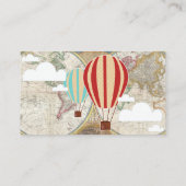 D'accompagnement Balloon à air chaud et nuages Carte mondiale Déche (Dos)