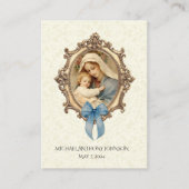D'accompagnement Baptême de bébé catholique Souvenir Carte Sainte (Devant)
