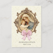 D'accompagnement Baptême de bébé catholique Souvenir Carte Sainte (Devant)