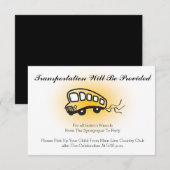 D'accompagnement Bar Bat mitzvah Transport Mini carte de bus (Devant / Derrière)
