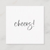 D'accompagnement Bar Billet Mariage Réception Boisson Carte jeton E (Devant)