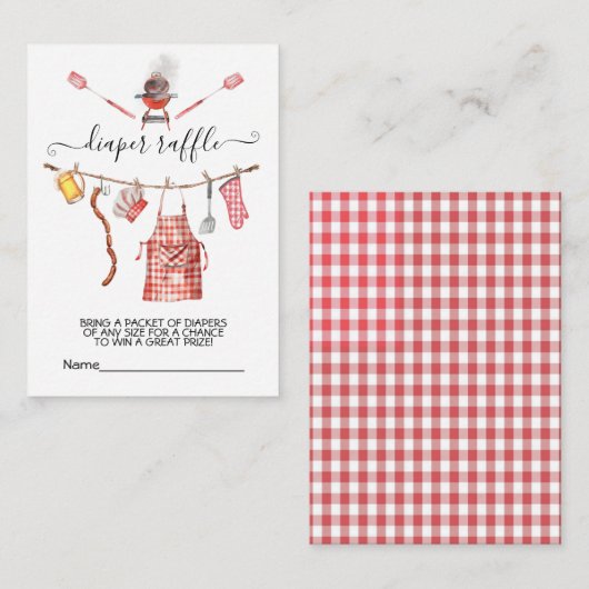 D'accompagnement Barbecue bébé-Q Couples Planche Carte au filet (Devant / Derrière)