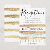 D'accompagnement Bat mitzvah Bar Mitzvah Elégante Carte Réception (Devant / Derrière)