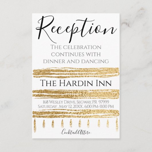 D'accompagnement Bat mitzvah Bar Mitzvah Elégante Carte Réception (Devant)