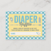 D'accompagnement BBQ Icônes Bleu Chèques Queue Raffle Carte Billet (Devant)