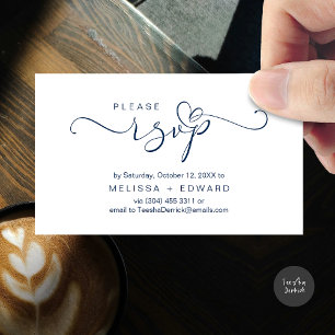 D'accompagnement Beau mariage romantique invite carte RSVP