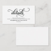 D'accompagnement Beautiful Mariage Website Details Carte de boîtier (Devant / Derrière)