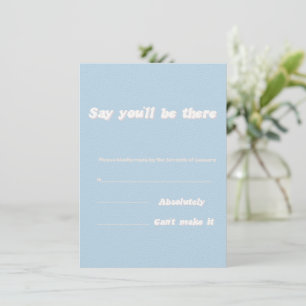 D'accompagnement Bébé Bleu moderne Mariage carte boîtier