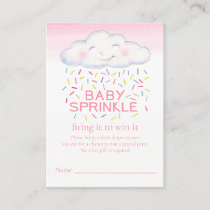 D'accompagnement Bébé fille saupoudrer whimsy nuage carte de tombol