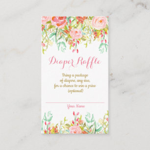 D'accompagnement Bébé floral de fille de carte de tombola de