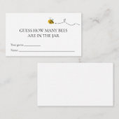 D'accompagnement Bee Combien d'abeilles Baby shower Carte de jeu (Devant / Derrière)