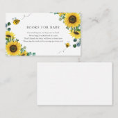 D'accompagnement Bees & Sunflowers Livres pour Baby insert carte (Devant / Derrière)
