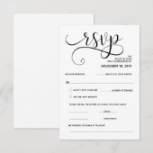 D'accompagnement Belle carte de réponse de calligraphie incluse (Devant / Derrière)