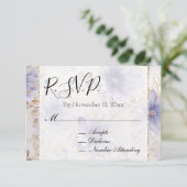 D'accompagnement Belle carte de réponse de mariage à motif floral o (Debout devant)