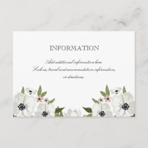 D'accompagnement Belle carte d'information florale