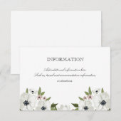 D'accompagnement Belle carte d'information florale (Devant / Derrière)