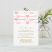 D'accompagnement Belle Flèches Mariage Insertion Carte / Blush & Go (Debout devant)