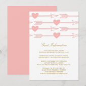 D'accompagnement Belle Flèches Mariage Insertion Carte / Blush & Go (Devant / Derrière)