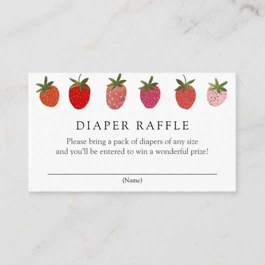 D'accompagnement Berry Sweet Strawberry Diaper Carte d'insertion de (Devant)