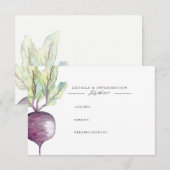 D'accompagnement Betterave Biologique | Carte d'Information Aquarel (Devant / Derrière)
