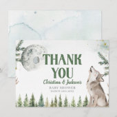 D'accompagnement Bienvenue au Pack Forest Wolf Carte de remerciemen (Devant / Derrière)
