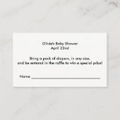 D'accompagnement Billet de rabat, Carte de rabat en or Rose (Dos)