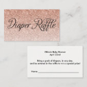 D'accompagnement Billet de rabat, Carte de rabat en or Rose (Devant / Derrière)